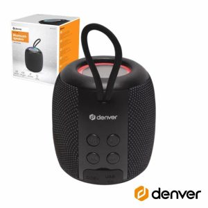 Coluna Bluetooth Portátil 5W USB/MicroSD/TWS DENVER - (BTV-130B)