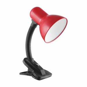 Candeeiro Secretária 1xE27 40W C/ Mola Vermelho VIRONE - (DL-3/R)