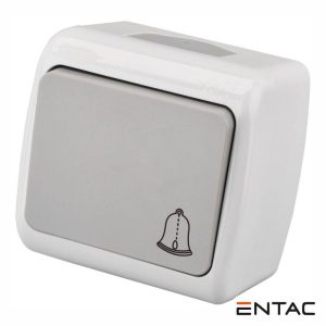 Pulsador Campainha Parede Superfície IP54 10A 250V ENTAC - (ESMWSDB-STP)