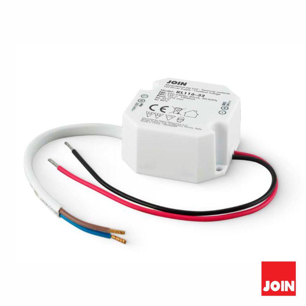 Fonte De Alimentação Fixa 1000ma 12W 12V JOIN - (KL116-42)