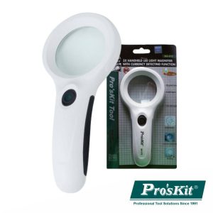 Lupa C/ Iluminação 8 LEDS 1 LED UV PROSKIT - (MA-019)