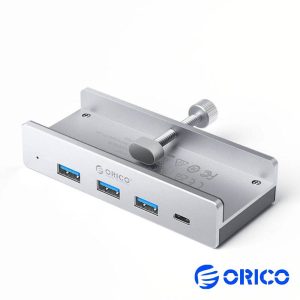 Hub USB 4 Portas USB 3.0/USB-C C/ Grampo De Fixação ORICO - (MH4PC)