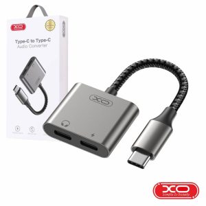 Adaptador USB-C Macho P/ 2x USB-C 27W QC+AFC+PD XO - (NB-R257A)