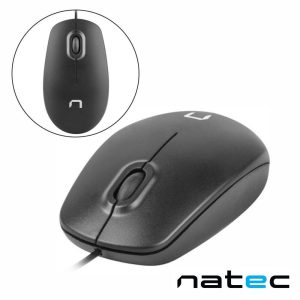 Rato Óptico C/ Fios 1000DPI USB Preto NATEC - (NMY-1185)
