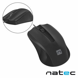 Rato Óptico C/ Fios 1200DPI USB Preto NATEC - (NMY-2020)