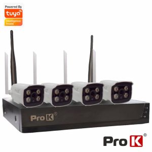 Pack Vigilância 4 Câmaras IP66 NVR WIFI TUYA PROK - (NVRPACK04DW)
