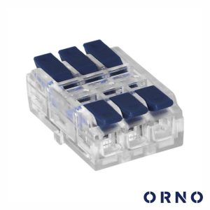 Ligador Rápido Triplo c/ Patilhas 3 Linhas 0.75-4mm² 9x - (OR-SZ-8021/3/9)