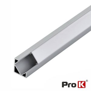 Perfil de Alumínio P/ Fita LEDS 2m de Canto PROK - (PAFL02LN-1)