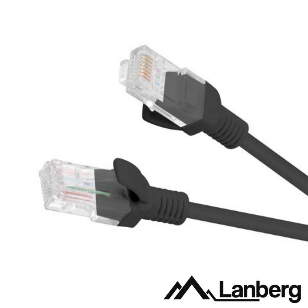 Cabo UTP CAT6 5m Preto LANBERG - (PCU6-10CC-1000-BK)