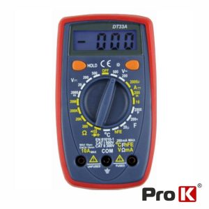 Multímetro Digital 500V 10A 20MOhm PROK - (PK-DT33A)