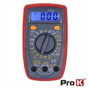 Multímetro Digital 500V 10A 20MOhm PROK - (PK-DT33C)