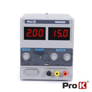 Fonte De Alimentação Digital 0-15v / 0-2a C/USB PROK - (PKFA1502D+)