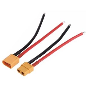 Cabo Alimentação Xt60 P/ Bateria 14aWg 88A 10cm - (PLUGXT60-465)