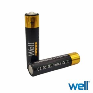 Pilha Lítio 10440 Recarregável AAA 1.5V 400mAh C/ USB-C x2 - (PLW-10440/0.4/BL4C)