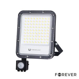 Foco LED 50W C/ Sensor 230V 4000K 7500lm IP65 Preto FOREVER - (PROXIM+50NW-S)