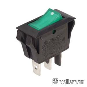 Interruptor Basculante C/ Luz 10a-250v Spst On-Off VELLEMAN - (R902/G)