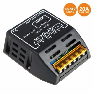 Regulador Painel Fotovoltaico 20a 12/24Vdc - (RPS20A/12-24)