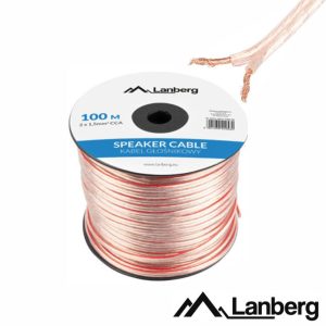 Cabo Coluna 2x1.50mm Transparente Paralelo 100m LANBERG - (SC-2X15-10CC-1000)