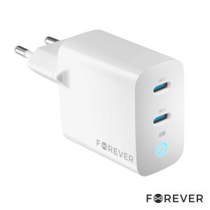 Alimentador Comutado 2xUSB-C PD/QC 65W GaN FOREVER - (TC-06-65CC)