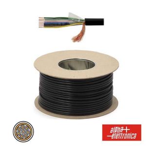 Cabo Eletronica 8 Condutores + Malha 8x0.22 °6.00 Preto - (WTR182)