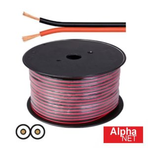 Cabo Coluna 2x0.75mm Cobre Puro Preto/Vermelho ALPHANET - (WTR56/075)