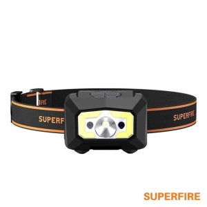 Lanterna de Cabeça C/ Sensor Mov. 5W 338lm IP44 SUPERFIRE - (X30-SF)