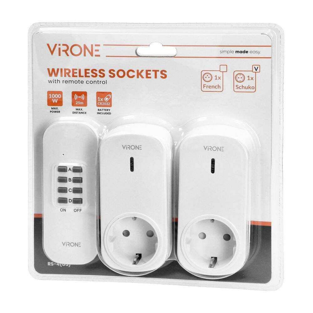 Conjunto 2 Tomadas Elétricas C/ Comando S/ Fios VIRONE - Image 2