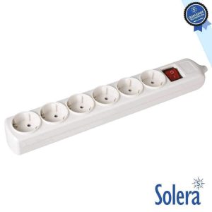 Extensão Elétrica 6x Schuko C/ Interruptor SOLERA - (SLR-8006IL)