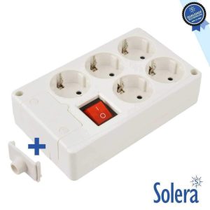 Extensão Elétrica 5x Schuko C/ Interruptor SOLERA - (SLR-8105IL)