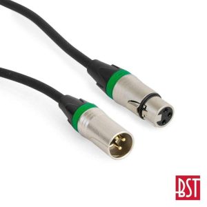 Cabo Pro XLR 3p Macho / XLR 3p Fêmea 1m BST - (SOUND-XLRF-XLRM-1)