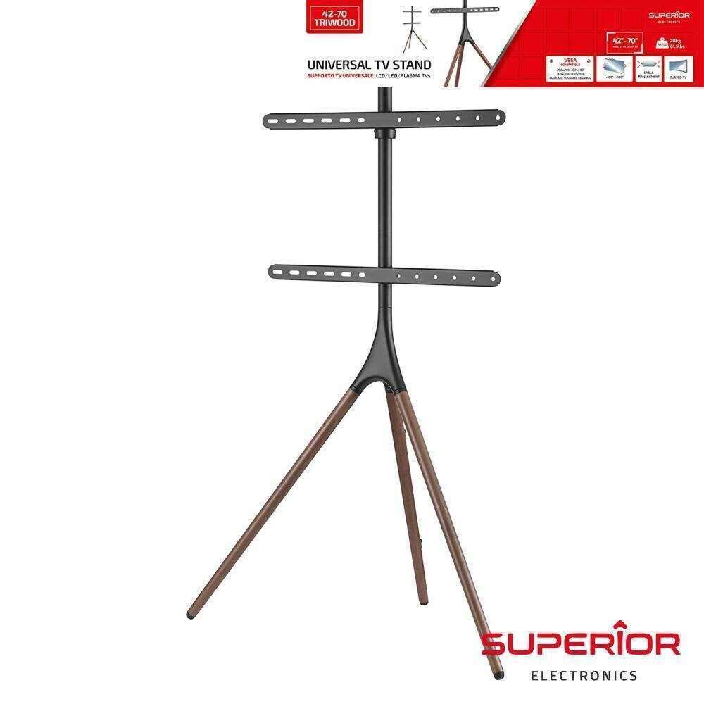 Suporte Lcd/led de Chão 42"-70" SUPERIOR - (SUP-4270TRIWOOD)