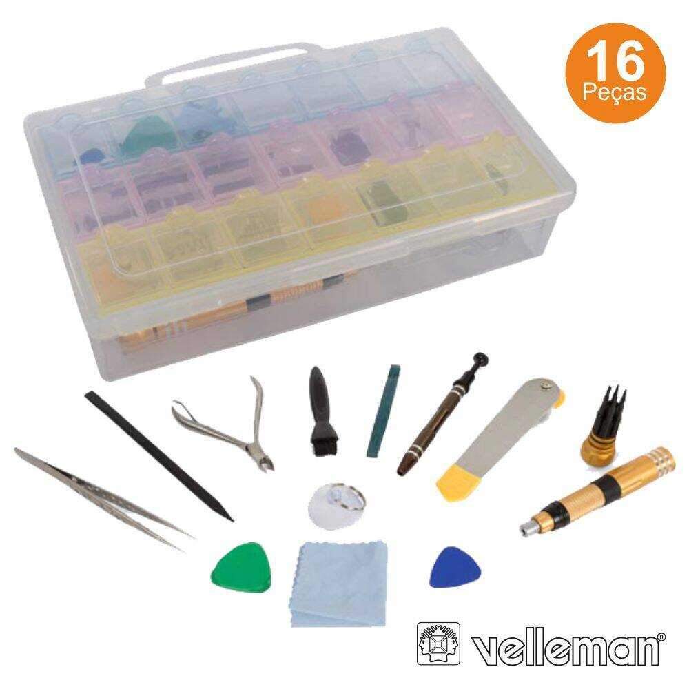 Kit Ferramentas Multifunções P/ Smartphones 16x VELLEMAN - (VTSDIP14)