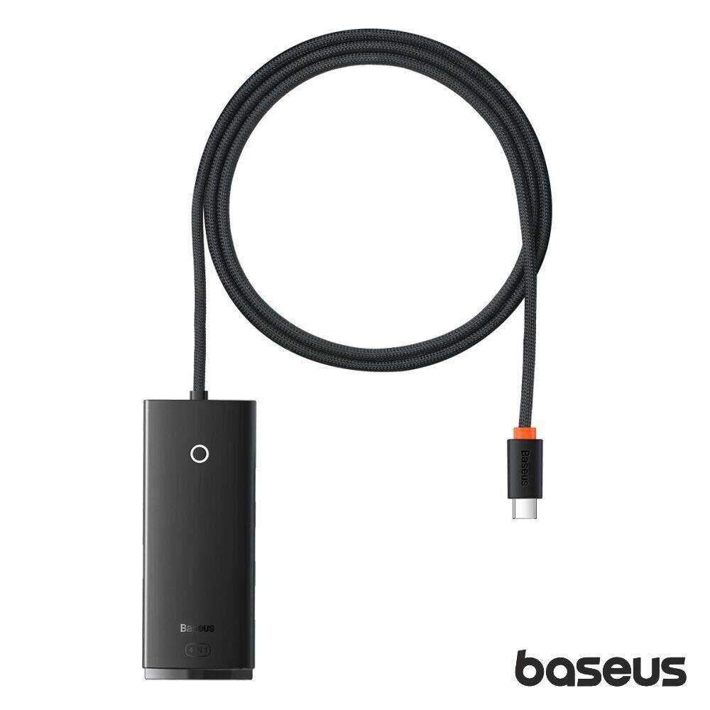 Cabo Adaptador USB-C / 4x USB-A Preto BASEUS - (WKQX030401)