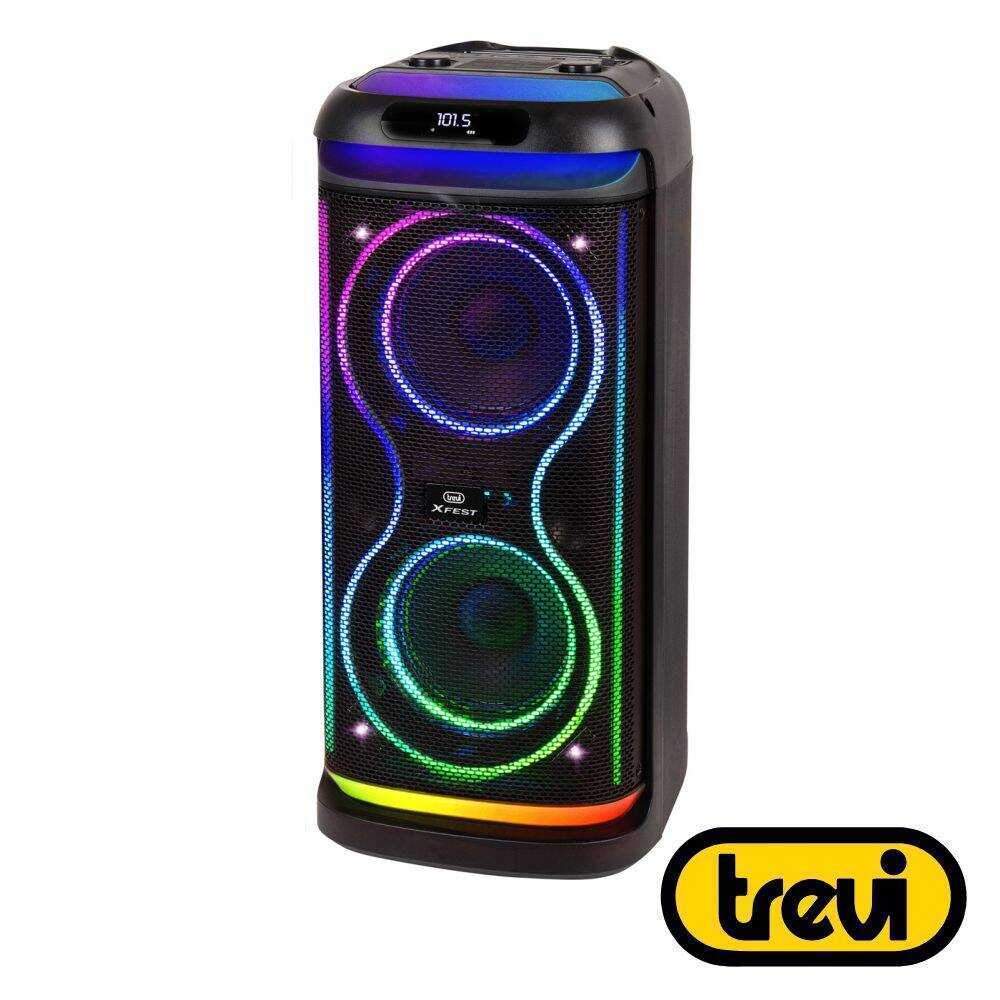 Coluna Amplificada 2x6.5" 100W USB/SD/AUX/BT LED TWS TREVI - (XF650KB)