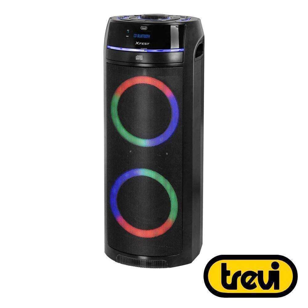 Coluna Amplificada 2x6.5" 110W USB/SD/AUX/BT LED TWS TREVI - (XF900CD)