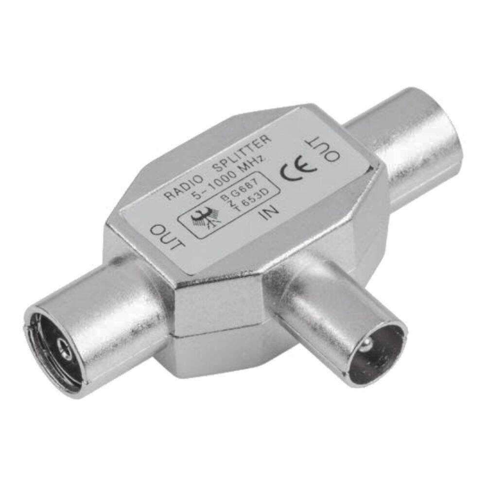 Ficha Coaxial Splitter Tripla 2 Fêmeas / 1 Macho - (2004)