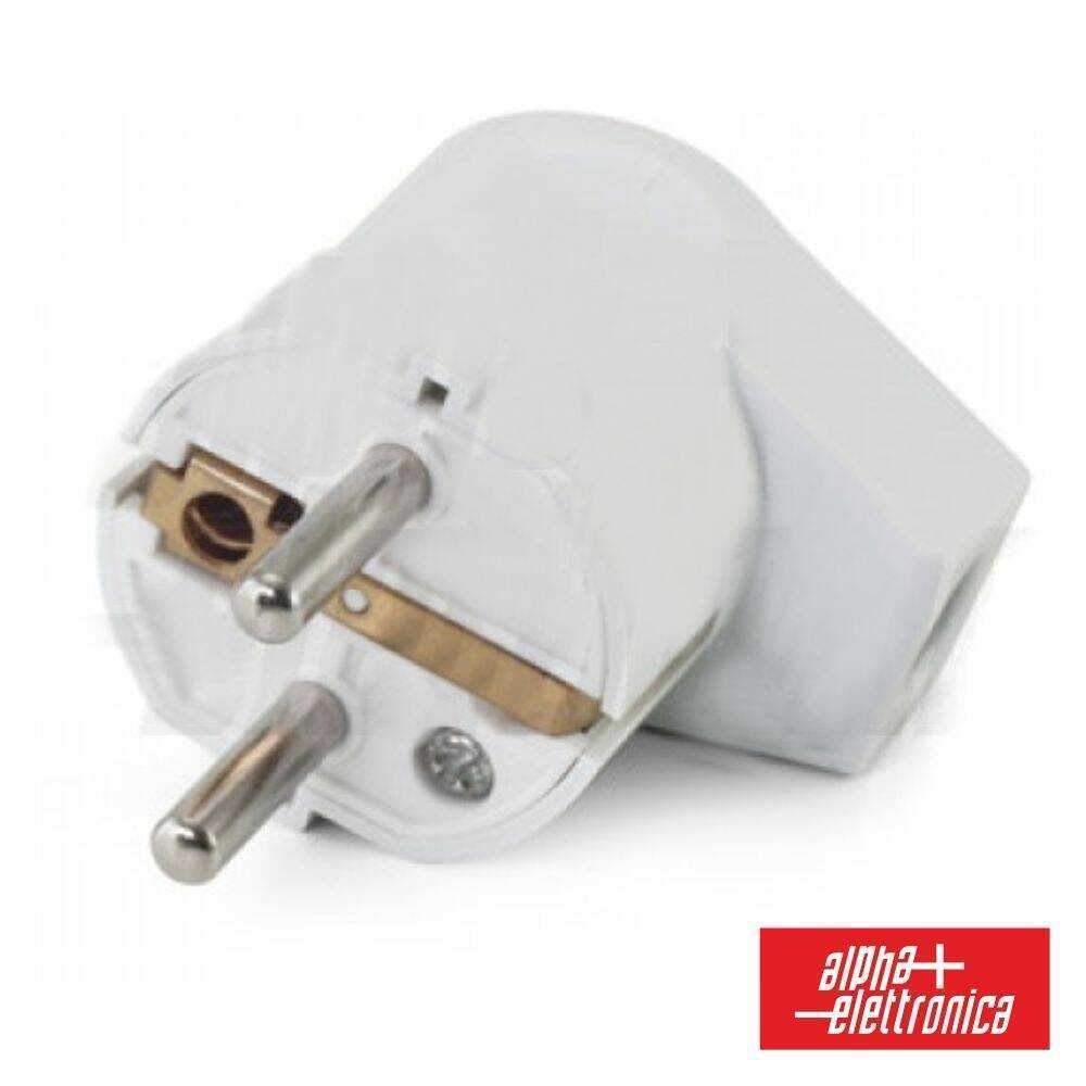 Ficha Schuko Macho C/ Terra Lateral 250v Branco - (23-50/03B)