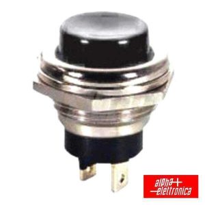 Interruptor Pressão Redondo Normalmente Aberto Preto - (330-010)