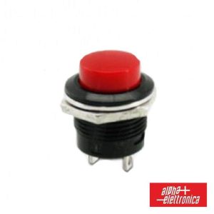 Interruptor Pressão Redondo Normalmente Aberto Vermelho - (330-012/1)