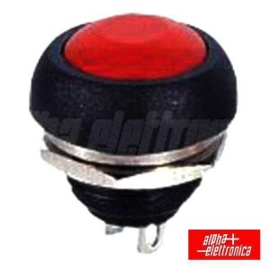 Interruptor Pressão Redondo Normalmente Aberto Vermelho - (330-012)