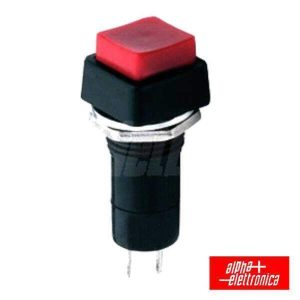 Interruptor Pressão Quadrado On-Off Vermelho - (330-014)