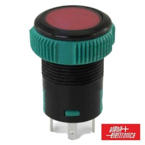 Pulsador Redondo Spst Off-(On) 12V Vermelho C/ Luz IP67 - (332-015)
