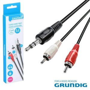 Cabo Jack 3.5mm Macho St / 2-Rca Macho 2m GRUNDIG - (47219)