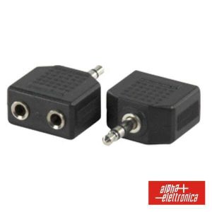 Ficha Adaptadora Jack 3.5mm Macho St / 2 Jack 3.5mm Fêmea St - (70-120)