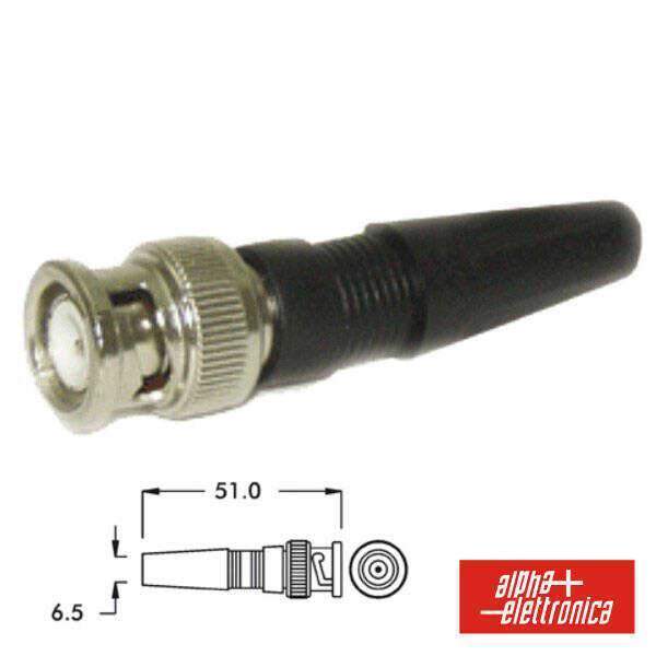 Ficha Bnc Parafuso C/ Protetor Cabo Pvc P/ Rg59 - (80-114)