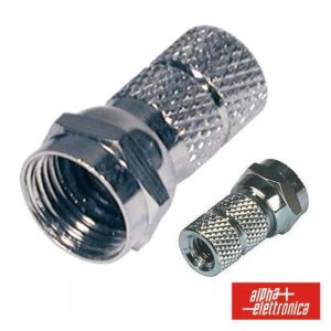 Ficha F Fêmea Niquelada P/ Cabo 7.2mm RG7 C/ 1 O-Ring - (86-014SL)