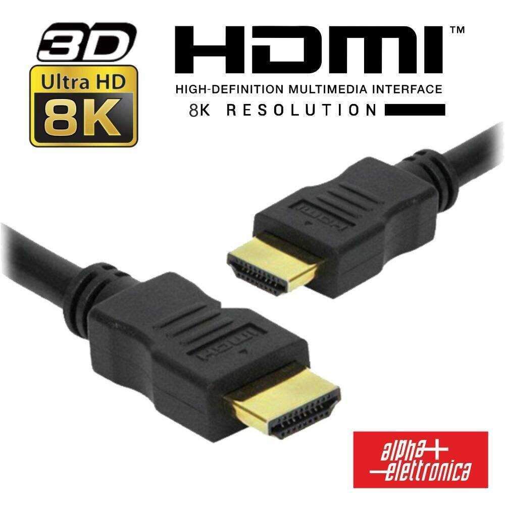 Cabo HDMI Dourado Macho / Macho HDCP 2.2 8K Preto 2m ALPHA - (93-591G3/020)