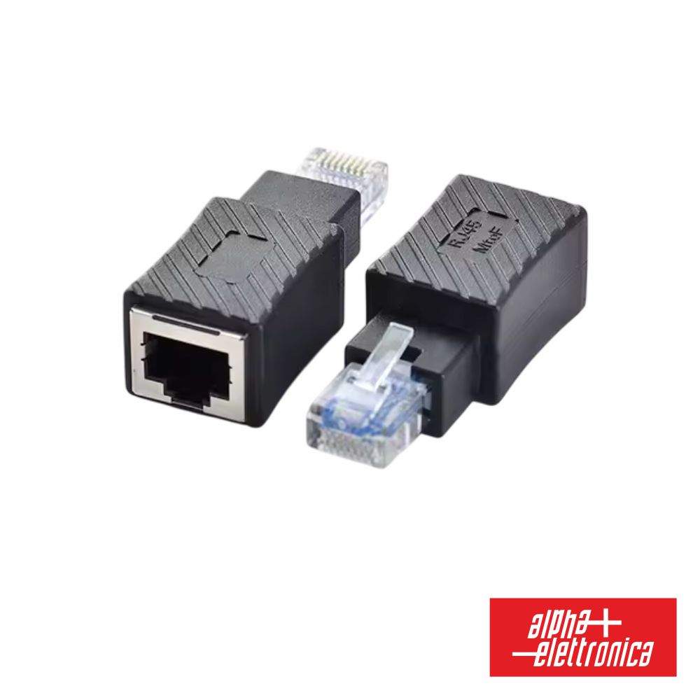 Ficha Adaptador RJ45 Macho P/ RJ45 Fêmea ALPHA - (94-955-1)