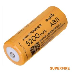 Pilha Lítio 26650 3.7V 5200mAh SUPERFIRE - (AB11)