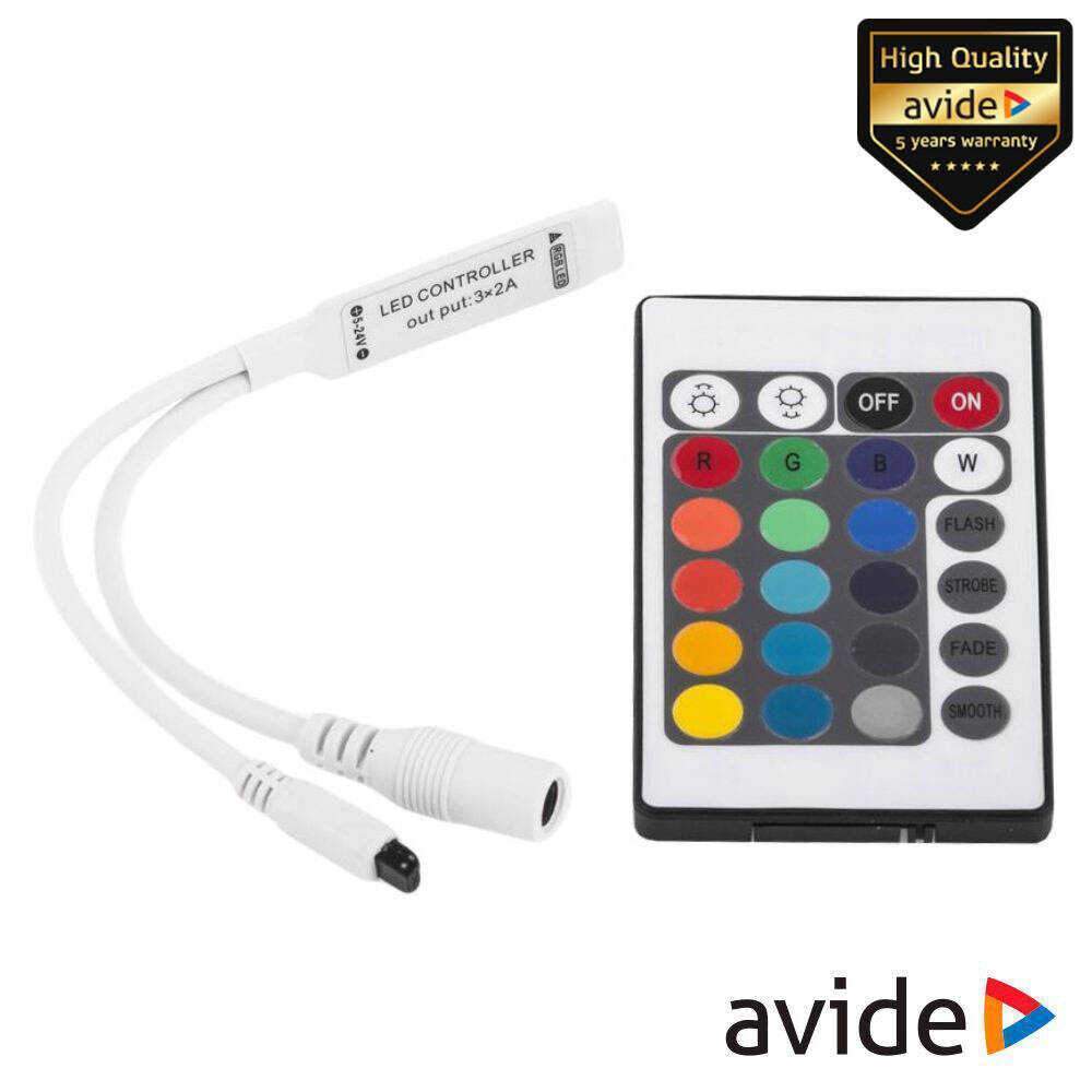 Controlador P/ Fita LEDS RGB 12V C/ Comando AVIDE - (ABLS12V24KRGB-01)